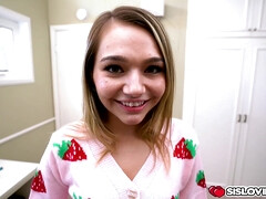 Grosser schwanz, Blondine, Blasen, Hochschule, Schwanz, Handjob, Masturbation, Titten