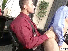 Gay, Masturbación, Oficina, Uniforme