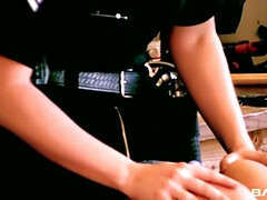 Lily Cade, the Policewoman, Punishes Naughty Teen Lesbian Jenna Sativa with Toys and Strap-On