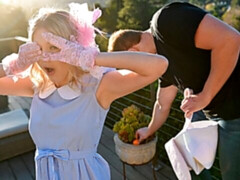 ブロンド, フェラチオ, ドレス, ハードコア, 剃毛, ガリガリ, ティーン