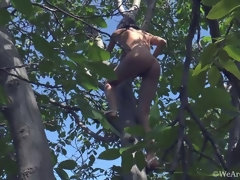 See Lara D climb trees and get naked outdoors