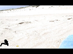 Plage, Mignonne, Masturbation, Public, Chatte, Solo, Adolescente, Voyeur