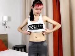 18 ans, Nana, Mignonne, Hd, Petite femme, Solo, Nénés, Jouets