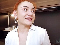 Naughty dude is about to have a ffm three-way with neighbors, until both of them jism