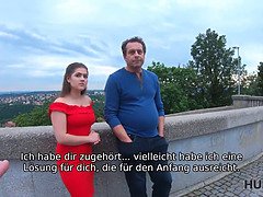 Pijpbeurt, Bruinharig, Oudere vrouw, Tsjechisch, Lul, Handbeurt, Geld, Stiefmoeder