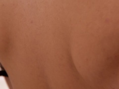 Americano, Tetas grandes, Rubia, Mamada, Semen en la boca, Lamidas, Lencería, Tetas