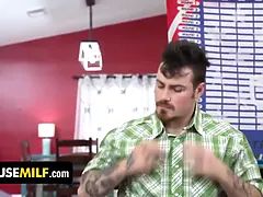 アメリカ人, デカパイ, フェラチオ, 茶髪の, Hd, 淫乱熟女, オージー, 叫ぶ