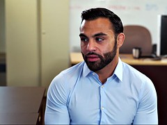 アジア人, 茶髪の, 衣服着たままセックス, 下着, オフィス, 魅力的, ソフトコア