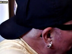 Mature gay cock-suckers spoil gloryhole dick close-up