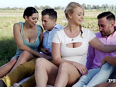intimate.com hefty boobs Orgy in the Country