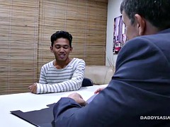 アジア人, デカチン, カワイイ, エロティック, ゲイ, ハードコア, 異人種間, オフィス