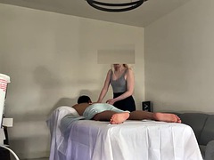 アジア人, 美女, デカチン, ブロンド, フェラチオ, ヨーロピアン, マッサージ, ティーン