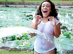 デカ尻, デカチン, デカパイ, フェラチオ, 茶髪の, アウトドア, ショートヘア, ティーン