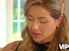 Vip4k. blonde fiancee wasn't innocent to demonstrate her figure