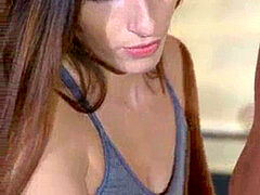 Blasen, Braunhaarige, Sporthalle, Sport