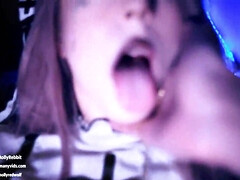 Grosser arsch, Grosse titten, Blondine, Blasen, Spermaladung, Schwanz, Nonne, Pov