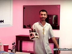 18, フェラチオ, 彼女, グループ, ハードコア, パーティ, 現実, オッパイの