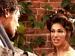 Grosse bite, Sucer une bite, Brunette brune, Léchez, Chatte, Douche, Rétro ancien, Mouillée