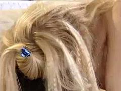 In den arsch, Tussi, Grosser schwanz, Grosse titten, Blondine, Blasen, Spermaladung, Titten