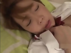 Alluring dusky Japanese lady enjoy hot massage