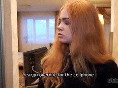 Diep in de keel, Hardcore, Hd, Huisgemaakt, Geld, Roodharige vrouw, Ruw, Tiener