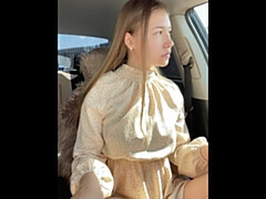Seduced A Stranger From The Car Masturbating In Public