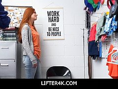 Caught and banged by perverted officer: Scarlett Mae, the teen thief, gets punished with a hard fuck