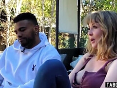 Lena Paul gets wild with her black boyfriend Troy Francisco in steamy interracial sex