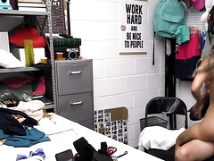 Shoplifter Mandy Rhea is fucked by a security officer