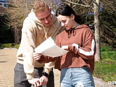 Nerdy chick fucked very loud