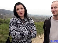 Rose heated in the vines and ass fucked in double penetration