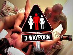 黒人, 茶髪の, ハードコア, なめる, 下着, 淫乱熟女, 三人, オッパイの