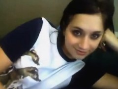 Bruinharig, Masturbatie, Alleen, Tiener, Webcamera