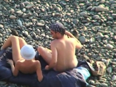 Amateur, Plage, Sucer une bite, De plein air, Public, Réalité, Nénés, Voyeur