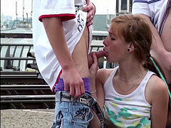 Mamada, Coche, Orgía, Público, Coño, Adolescente