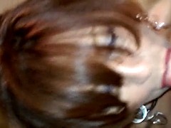 素人, 茶髪の, フェラする