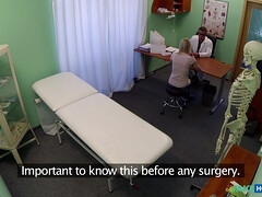 素人, ブロンド, 汚れた　, 医者, オフィス, ユニフォーム, のぞき