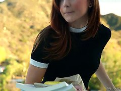 お尻, 美人, ブロンド, 顔面騎乗, 指いじり, なめる, 母, 義母