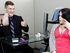 素人, デカ尻, デカチン, デカパイ, フェラチオ, 茶髪の, バック, オフィス