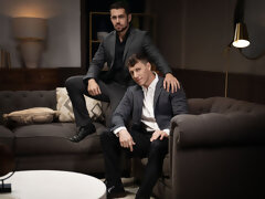 Romantic couch sex with classy Dante Colle and Paul Canon