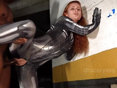 Venom is bonkers! Cosplaying as a slut in an abandoned mansion and taking creampies in her pink fuckbox - XXX!