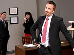 Amateur, Verga grande, Tetas grandes, Mamada, Estilo perrito, Tacones, Secretaria, Medias largas