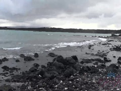 Leie, Strand, Bikini, Küssen, Im freien, Pov, Öffentlich, Nass
