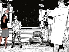 69, 茶髪の, なめる, 下着, オナニー, 剃毛, ガリガリ, ストリッピング