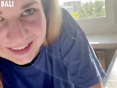 素人, デカチン, デカパイ, フェラチオ, 巨乳な, 自然山雀, オッパイの, トイレ