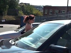 Bondage discipline sadomasochisme, Lesbisch, Buiten, Openbaar, Bekijker