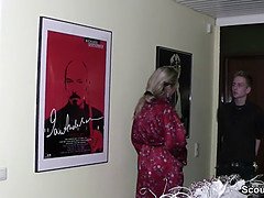 18, ブロンド, 巨乳な, ドイツ人, Hd, 義母, フェラする, ティーン