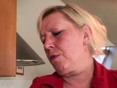 Blasen, Oma, Hd, Strümpfe, Flotter dreier