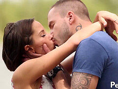 Blasen, Spermaladung, Im freien, Zierlich, Jungendliche (18+)