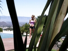 Rubia, Engañando, Corridas faciales, Desnudo, Tetas naturales, Al aire libre, Tetas, Voyeur